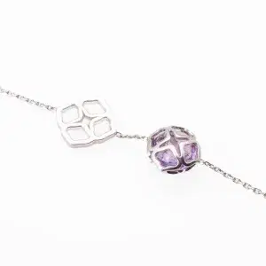 Chopard Imperiale 18k White Gold Amethist Necklace
