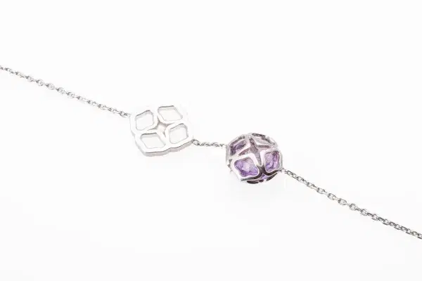 Chopard Imperiale 18k White Gold Amethist Necklace