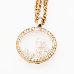 Chopard Happy Diamonds Necklace Moon and Stars 18k Yellow Gold
