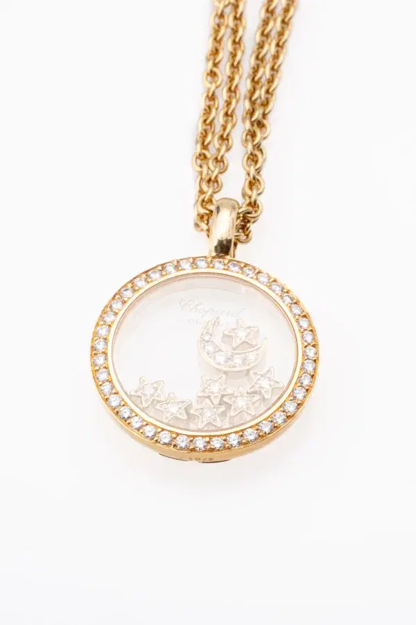 Chopard Happy Diamonds Necklace Moon and Stars 18k Yellow Gold