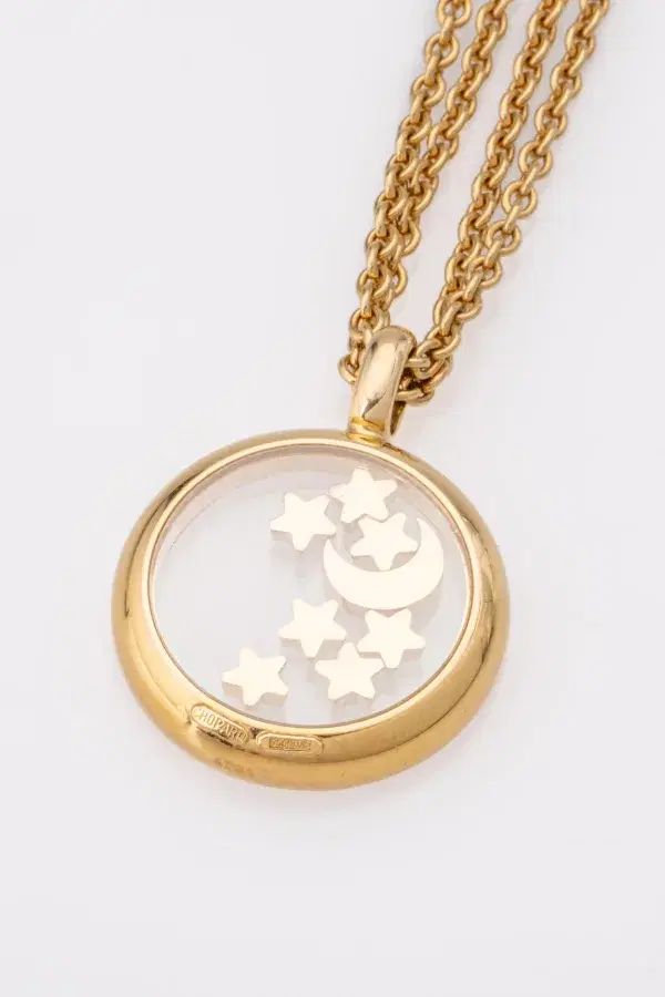Chopard Happy Diamonds Necklace Moon and Stars 18k Yellow Gold