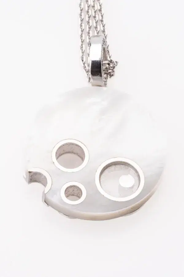 Chopard Happy Spirit Necklace 18k White Gold 1.25 ct Diamond MOP