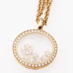Chopard Happy Diamonds Necklace Moon and Stars 18k Yellow Gold