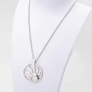 Chopard Happy Diamonds Happy Sun Large 18k White Gold Diamond Pendant Necklace