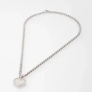 Chopard Happy Diamonds Heart 1.25ct Large 18k White Gold Diamond Pendant Necklace