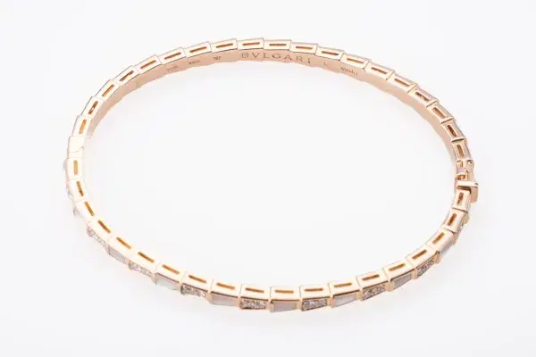BVLGARI Serpenti Viper 18ct Rosegold, 0.97ct Diamond and MOP Bracelet