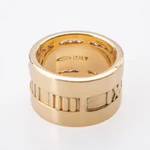 Tiffany & Co Atlas Numeric Ring 18k Yellow Gold 1 Carat Diamonds