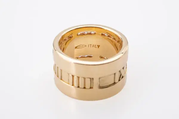Tiffany & Co Atlas Numeric Ring 18k Yellow Gold 1 Carat Diamonds
