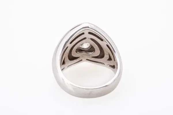 Chopard Happy Diamonds Large Heart Ring 18k White Gold Diamond