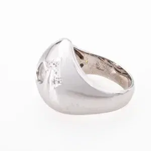 Chopard Happy Diamonds Large Heart Ring 18k White Gold Diamond