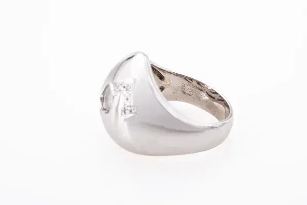 Chopard Happy Diamonds Large Heart Ring 18k White Gold Diamond