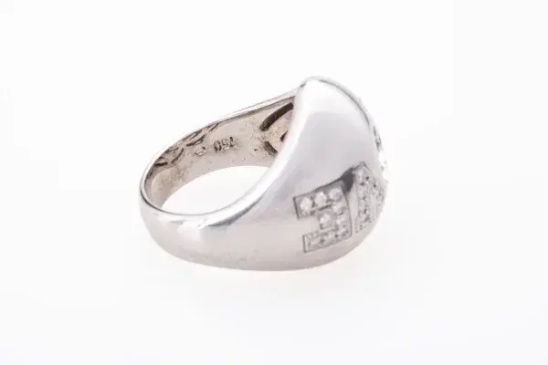 Chopard Happy Diamonds Large Heart Ring 18k White Gold Diamond