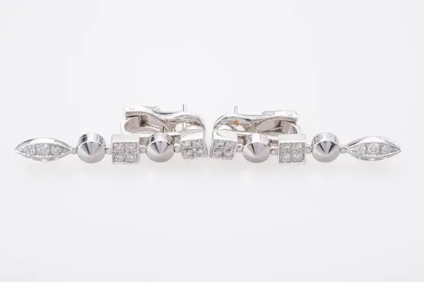 BVLGARI Lucea Earrings 18k White Gold and 0.55 ct Diamonds