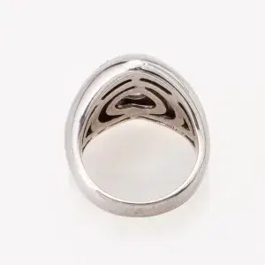 Chopard Happy Diamonds Large Heart Ring 18k White Gold Diamond