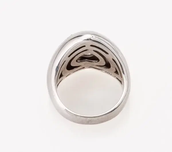 Chopard Happy Diamonds Large Heart Ring 18k White Gold Diamond