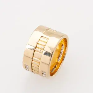 Tiffany & Co Atlas Numeric Ring 18k Yellow Gold 1 Carat Diamonds