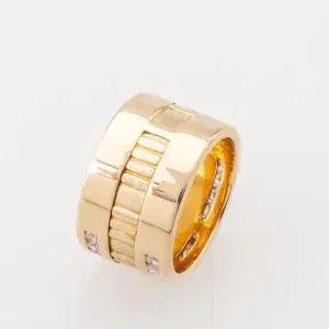 Tiffany & Co Atlas Numeric Ring 18k Yellow Gold 1 Carat Diamonds