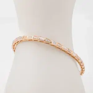 BVLGARI Serpenti Viper 18ct Rosegold, 0.97ct Diamond and MOP Bracelet
