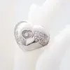 Chopard Happy Diamonds Large Heart Ring 18k White Gold Diamond