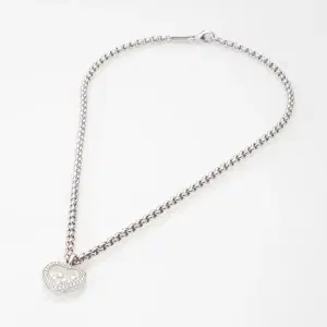 Chopard Happy Diamonds Heart 1.25ct Large 18k White Gold Diamond Pendant Necklace