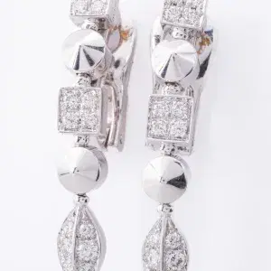 BVLGARI Lucea Earrings 18k White Gold and 0.55 ct Diamonds