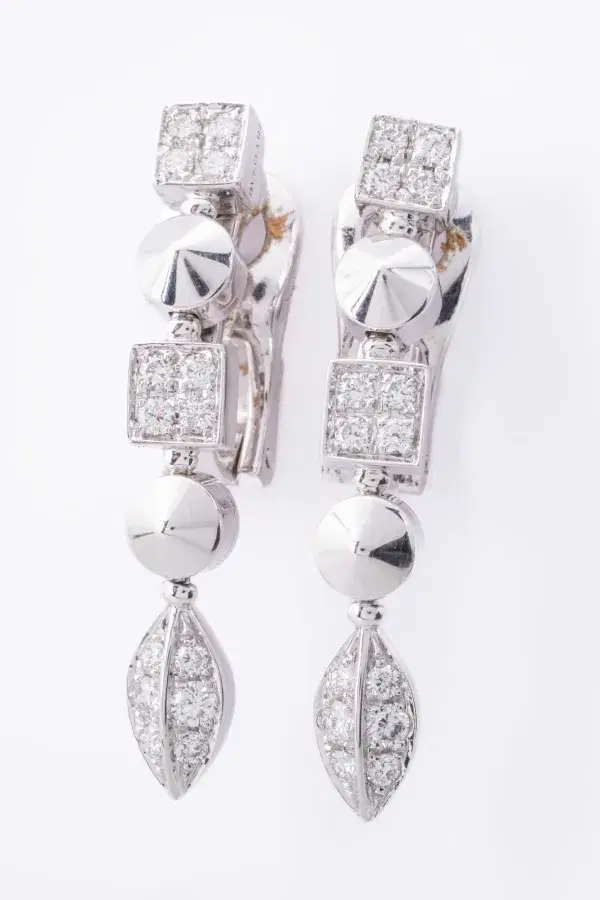 BVLGARI Lucea Earrings 18k White Gold and 0.55 ct Diamonds