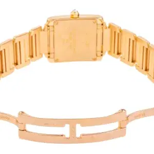 Cartier Tank Francaise Small Ladies Diamond Watch 18k Yellow Gold