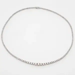 3 ct Diamond Tennis Necklace Choker in Platinum 39cm