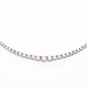 3 ct Diamond Tennis Necklace Choker in Platinum 39cm