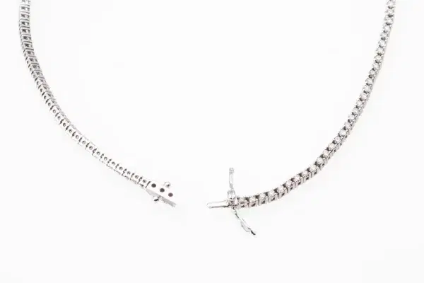 3 ct Diamond Tennis Necklace Choker in Platinum 39cm