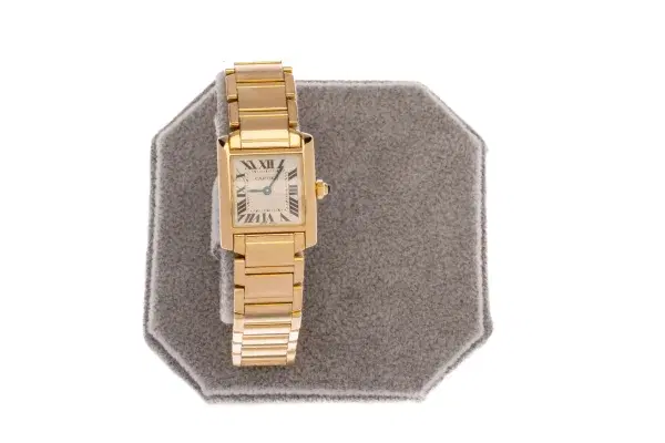 Cartier Tank Francaise Small Ladies Watch 18k Yellow Gold