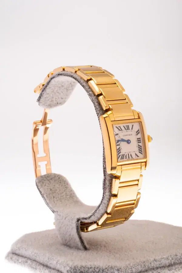 Cartier Tank Francaise Small Ladies Watch 18k Yellow Gold