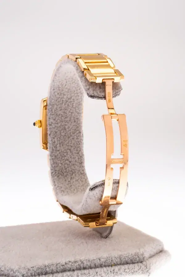 Cartier Tank Francaise Small Ladies Watch 18k Yellow Gold