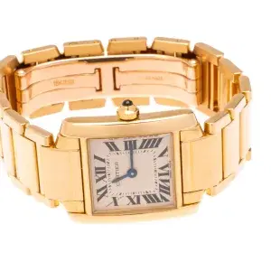 Cartier Tank Francaise Small Ladies Watch 18k Yellow Gold
