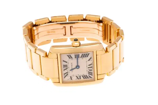 Cartier Tank Francaise Small Ladies Watch 18k Yellow Gold
