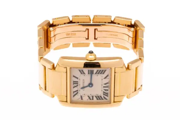 Cartier Tank Francaise Small Ladies Watch 18k Yellow Gold