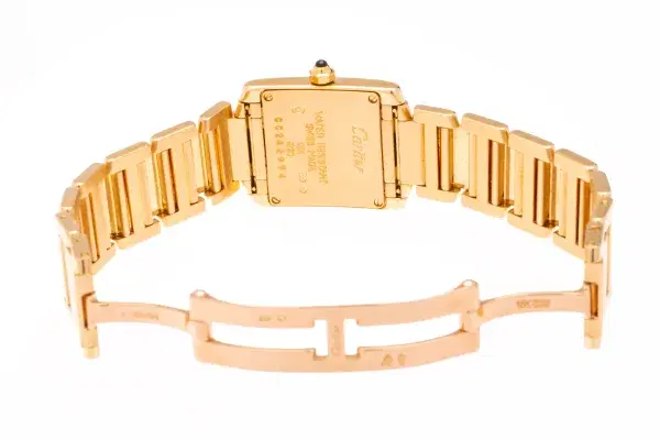 Cartier Tank Francaise Small Ladies Watch 18k Yellow Gold