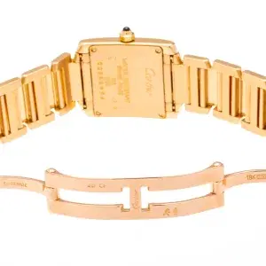 Cartier Tank Francaise Small Ladies Watch 18k Yellow Gold