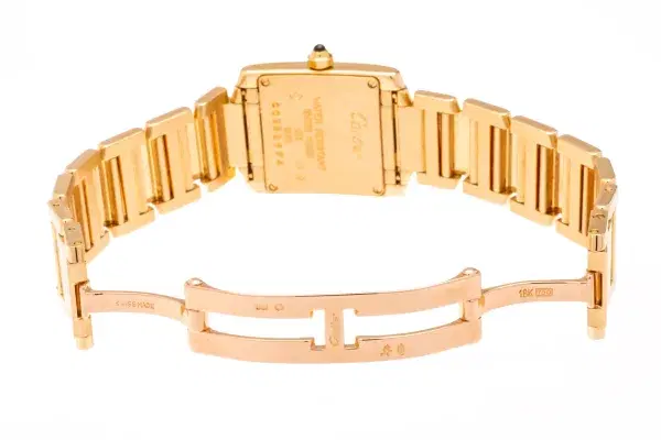 Cartier Tank Francaise Small Ladies Watch 18k Yellow Gold