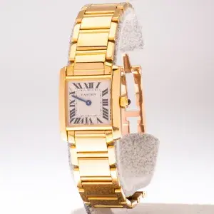 Cartier Tank Francaise Small Ladies Watch 18k Yellow Gold