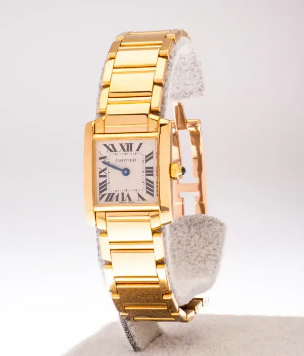 Cartier Tank Francaise Small Ladies Watch 18k Yellow Gold