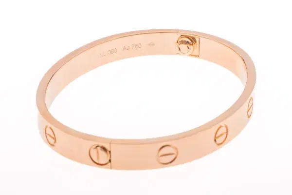 Cartier LOVE 18k Rose Gold Bracelet Size 16