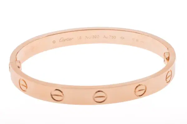 Cartier LOVE 18k Rose Gold Bracelet Size 16