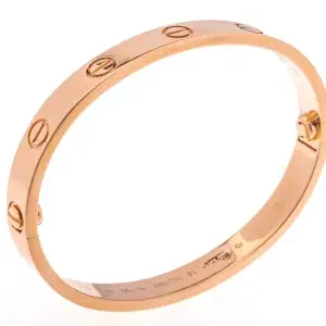 Cartier LOVE 18k Rose Gold Bracelet Size 16
