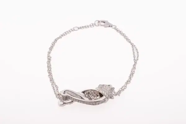 Cartier ‘Panthere’ Diamond Sapphire 18k White Gold Bracelet