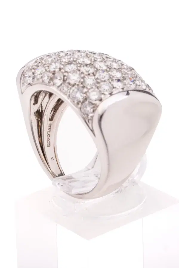 Bulgari 2ct Diamond 18k White Gold Ring