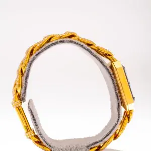 Chanel Premiere 18k Gold and 3.9 ct Diamond Pave Watch