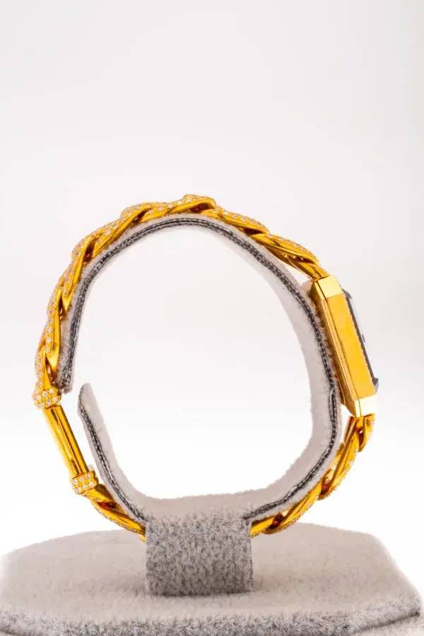 Chanel Premiere 18k Gold and 3.9 ct Diamond Pave Watch