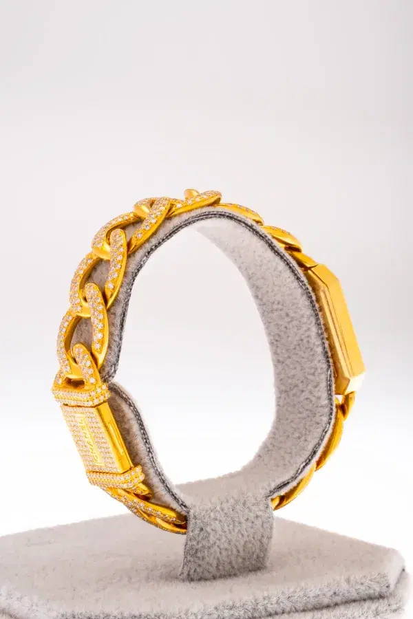 Chanel Premiere 18k Gold and 3.9 ct Diamond Pave Watch