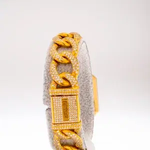Chanel Premiere 18k Gold and 3.9 ct Diamond Pave Watch